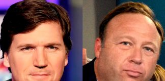 Foto: Alex Jones y Tucker Carlson /cortesía