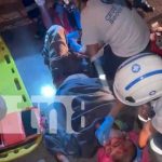 Accidente nocturno en barrio El Paraíso deja dos personas heridas en Estelí