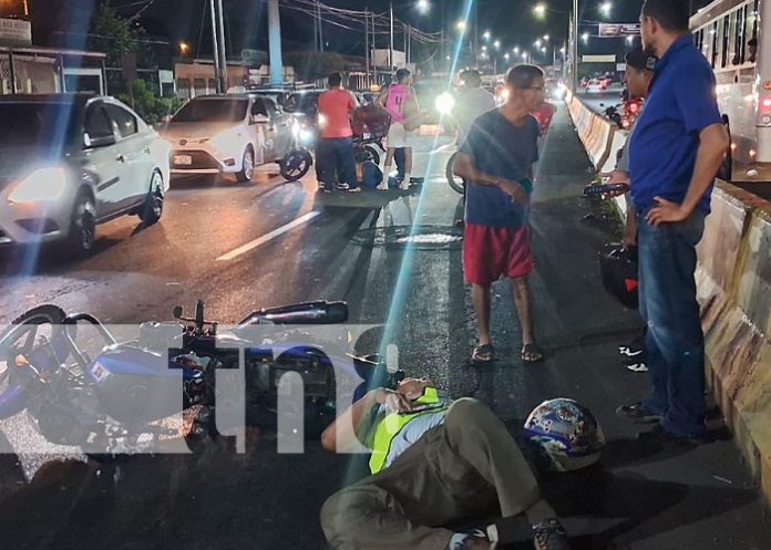 Foto: Cruzar la vía de forma imprudente la cuesta fracturas a peatón en la Colonia Nicarao / TN8