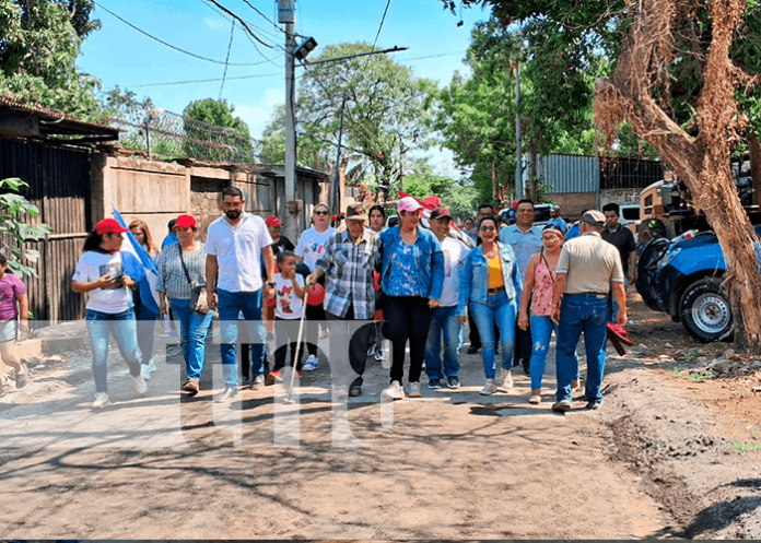 Avance del proyecto Calles para el Pueblo en barrio Laureles Sur de Managua