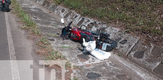 Foto: Camión invade carril y colisiona con motociclista en Villa Sandino, Chontales/TN8