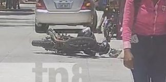 Foto: Accidente vial en Rivas deja a joven motociclista herida de gravedad/TN8