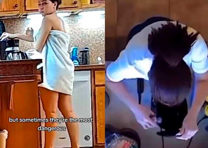 Video muestra a mujer envenenando a su esposo con cloro