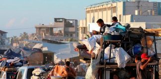 Foto: Masivos desplazamientos de Rafah /cortesía