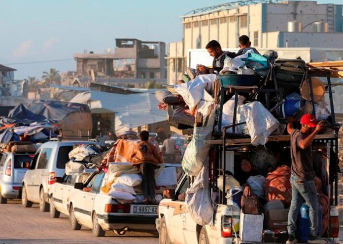 Foto: Masivos desplazamientos de Rafah /cortesía