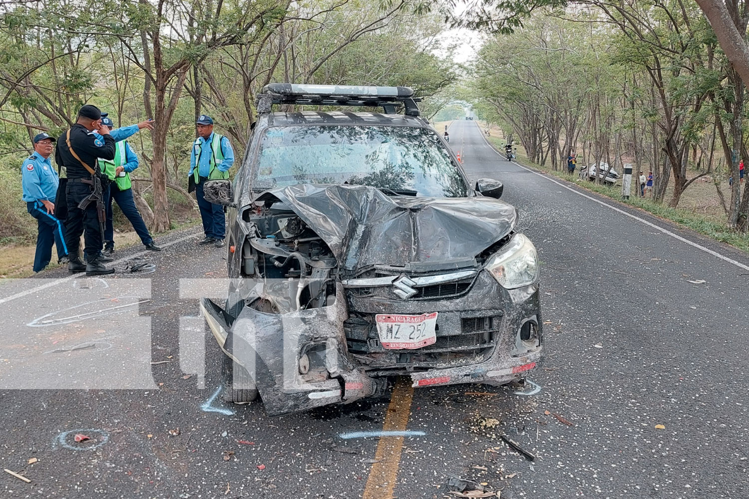 Foto: Triple colisión en Madriz deja 5 heridos y daños materiales/TN8