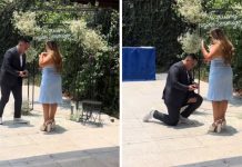 En plena propuesta de matrimonio se le "rajó" el pantalón