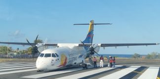 Foto:Avión pierde el tren de aterrizaje delantero en Colombia/Cortesía