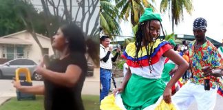 Hondureña que se burla del baile  Palo de Mayo