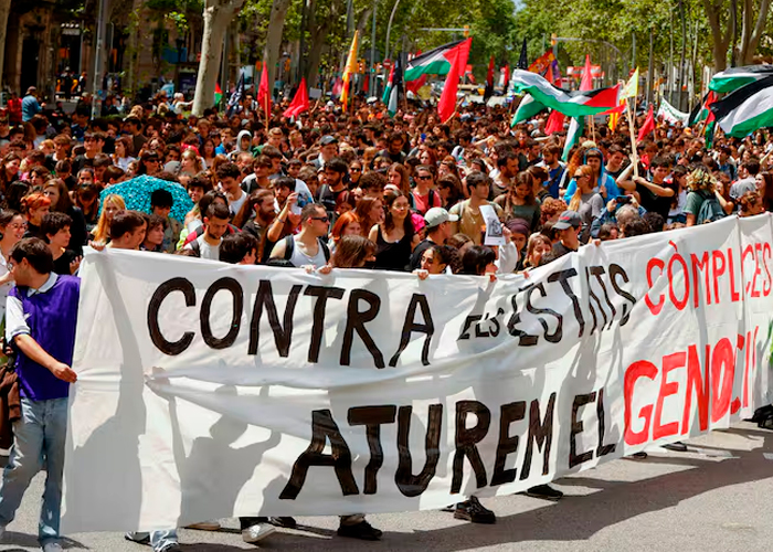Foto: Universitarios de España claman por Gaza /cortesía 