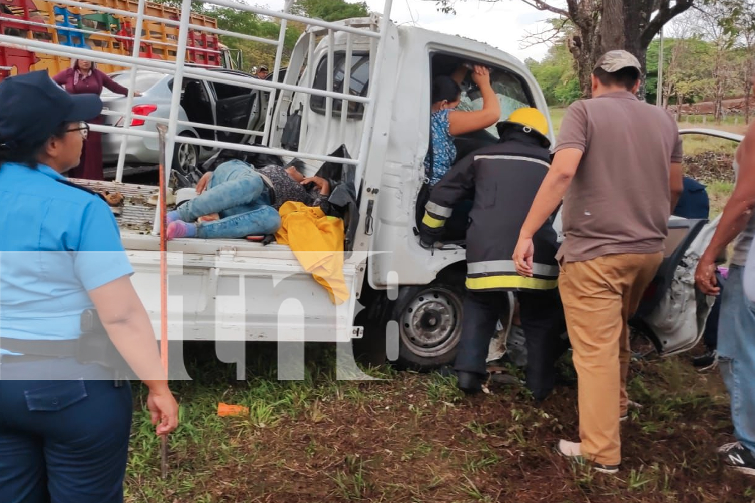 Camión se estrella contra árbol y deja 11 personas lesionadas en Acoyapa, Chontales