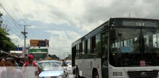 Foto: Cuido de nuevos buses en Managua / TN8