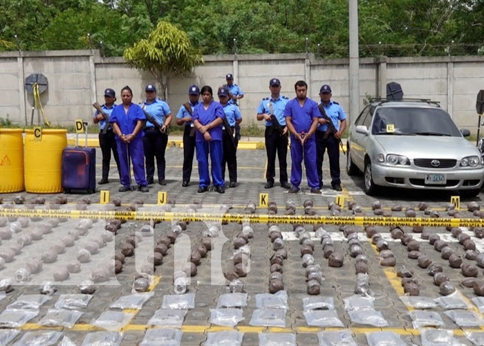 Foto: Fuerte incautación de marihuana y cocaína en Managua / TN8