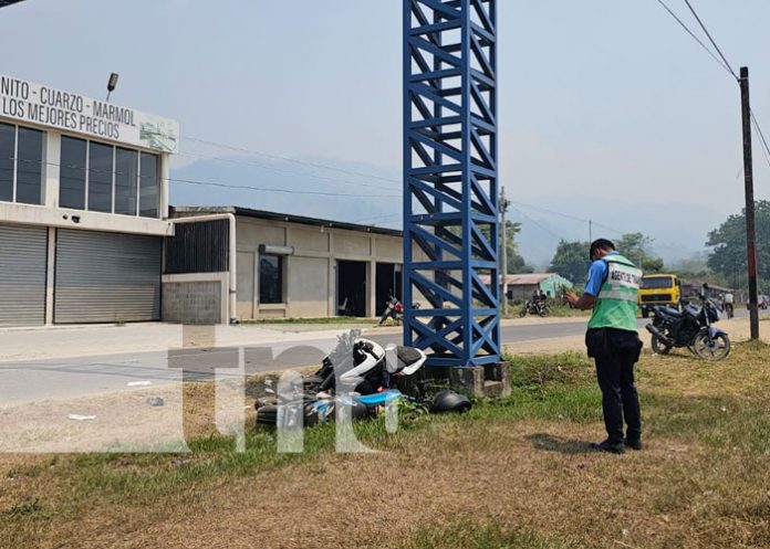 Foto: Fuerte choque de motos en Jalapa / TN8