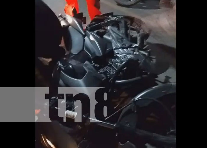 Foto: Choque de motociclista en Rivas / TN8