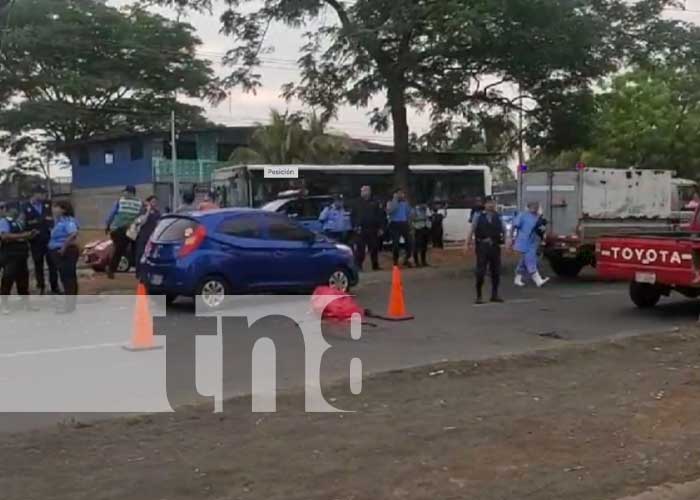 Foto: Mortal accidente de tránsito en Villa Reconciliación, Managua / TN8