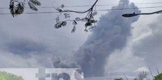 Foto: Emanación de gases y cenizas en el Volcán Concepción, Ometepe / TN8