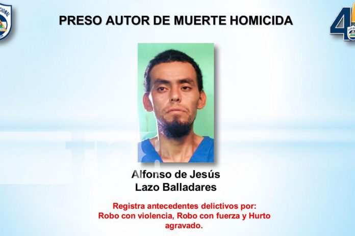 Foto: Autoridades capturan al presunto autor de homicidio en Santo Tomás, Chontales/TN8