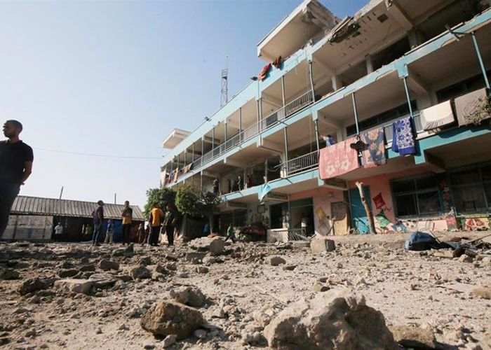 Foto: Masacre en escuela de Gaza /cortesía 