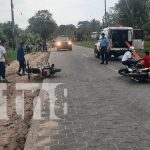 Foto: Motociclista lesionado en accidente en el empalme de la comunidad Santa Cruz, Jalapa/TN8
