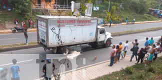 Foto: Terrible escena: Hombre muere arrollado por un camión en la entrada a Diriomo / TN8