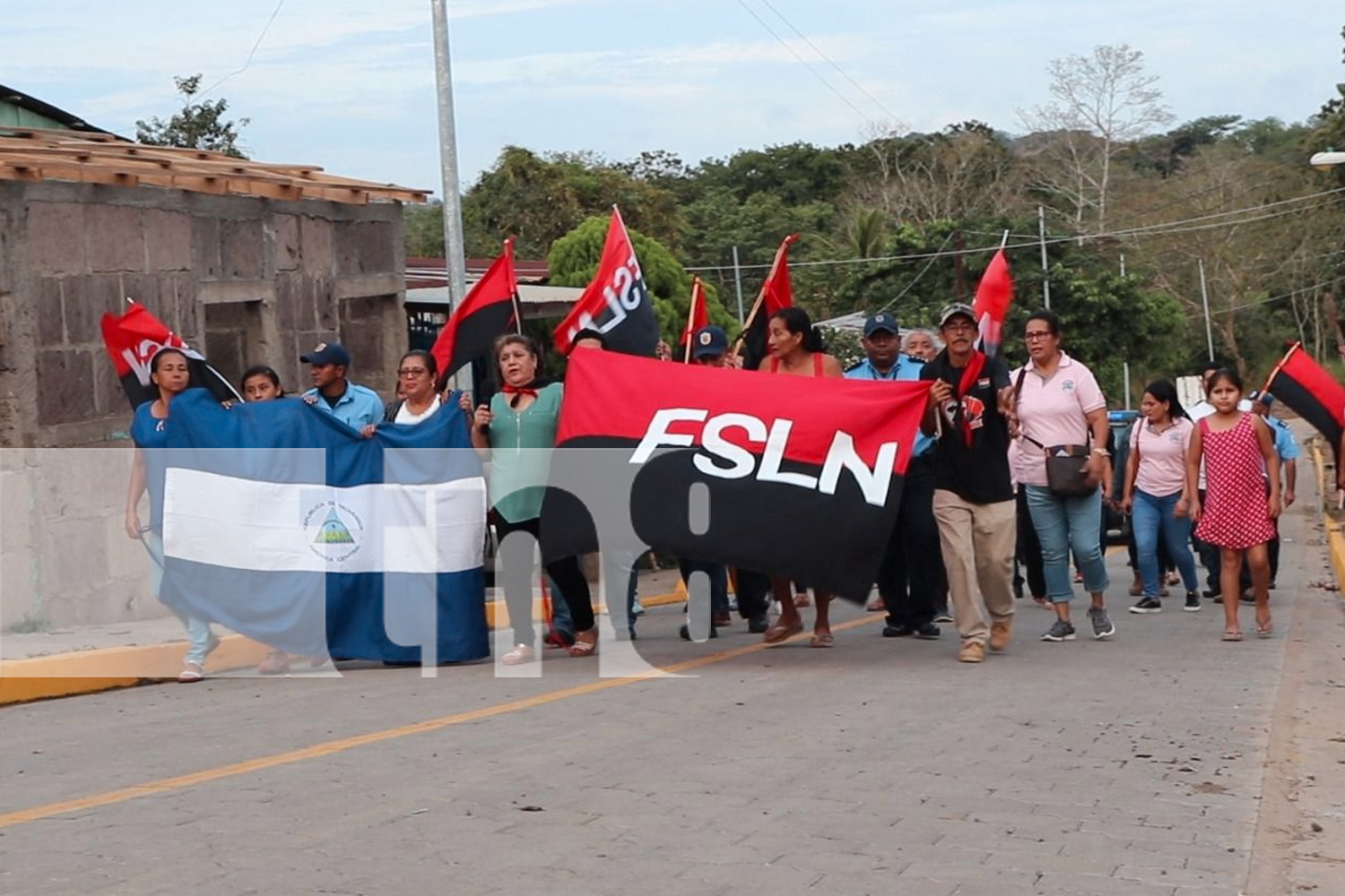 Inauguración de nuevas calles adoquinadas en La Libertad, Chontales