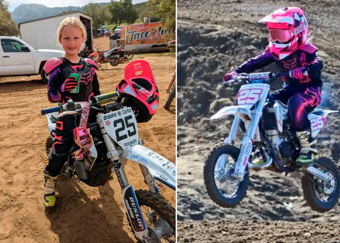 Foto: A sus 9 años fallece en accidente, Brooke Carlton una promesa del motocross / Cortesía