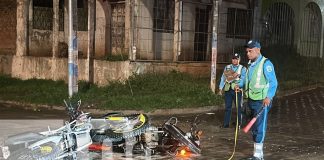 Foto: Joven resultó lesionado tras el choque entre dos motocicletas en Juigalpa, Chontales/TN8