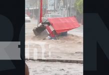 Foto: Caponero se salva de ser arrastrado por fuerte lluvia en Linda Vista / TN8