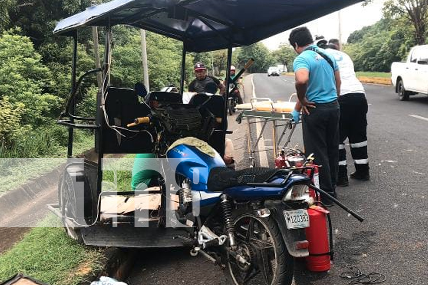 Foto: Trágico vuelco de mototaxi en kilómetro 40 de Carretera Granada-Masaya/TN8