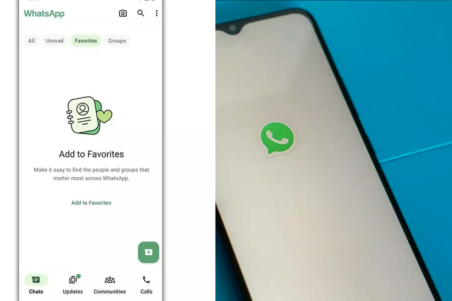 Foto: WhatsApp cambiará el orden de tus chat con la pestaña "favoritos" / Cortesía