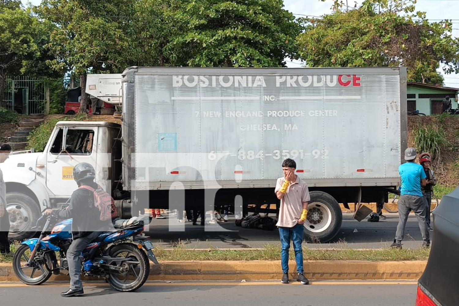 Foto: Terrible escena: Hombre muere arrollado por un camión en la entrada a Diriomo / TN8