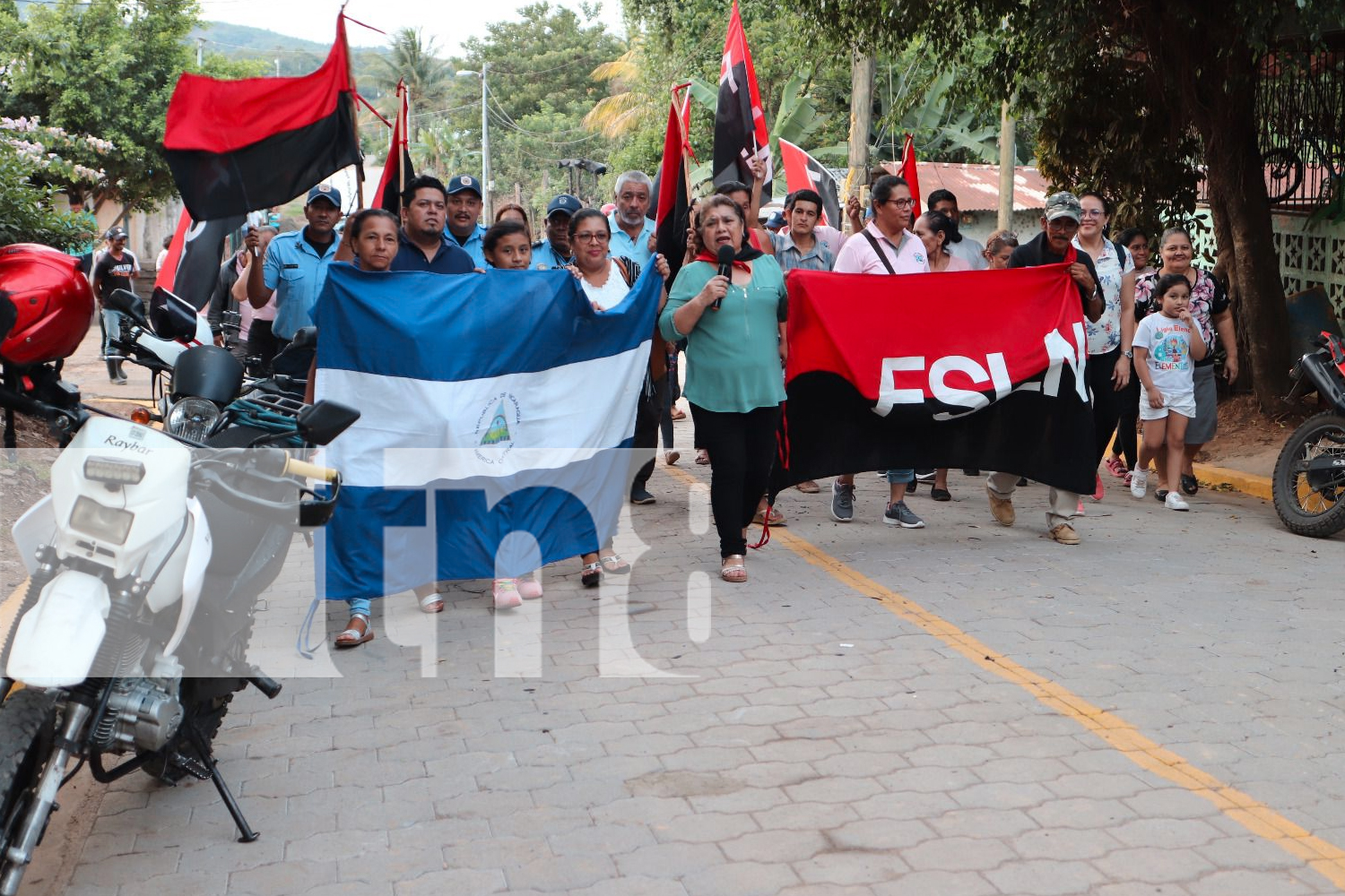 Inauguración de nuevas calles adoquinadas en La Libertad, Chontales