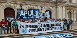 Foto: Docentes protestan en Argentina /cortesía