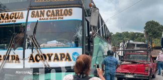 Choque múltiple en Juigalpa: Impactante colisión de seis vehículos