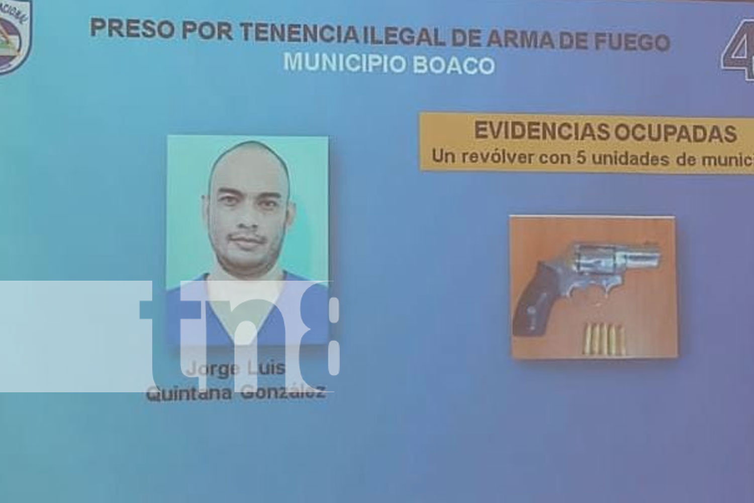 Foto: Capturan al presunto autor de homicidio en Camoapa después de siete años de fuga/TN8