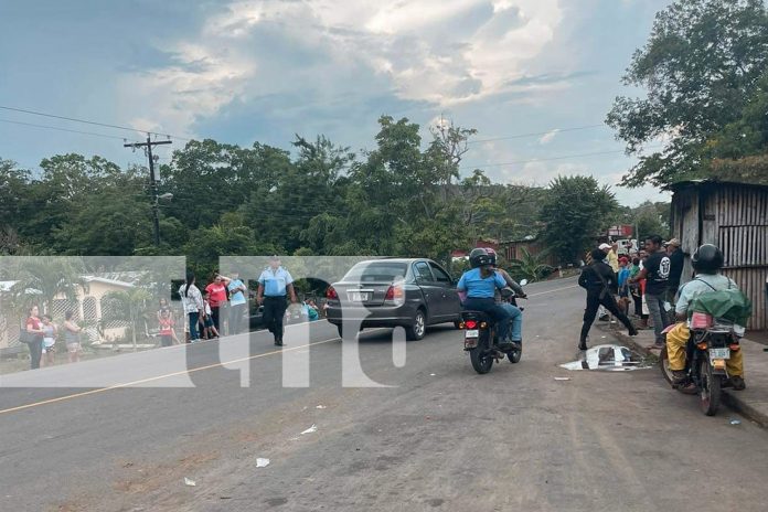 Foto: Niña es atropellada por un taxi en Villa Sandino, Chontales / TN8