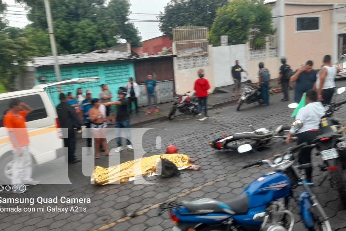 Foto; Cámaras de seguridad capturan impactante accidente en el distrito dos de Managua/ TN8