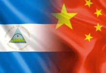 Foto: Banderas de Nicaragua y China