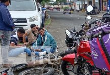 Foto: Motociclista sufre accidente junto a su pasajero "Picap" en Managua / TN8