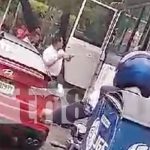 Foto: Agresión entre taxista y busero en Managua / TN8