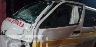 Foto: Ambulancia choca contra semoviente en Rivas/TN8