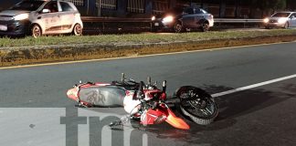 Foto: Mujer pierde pierna tras Impacto de motocicleta en Carretera a Masaya/TN8