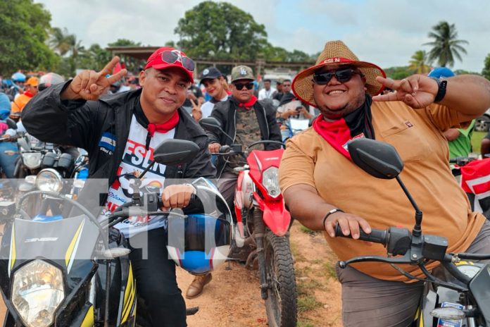 Foto: Militancia sandinista celebra 45 años de Revolución con una caravana en Bilwi/TN8