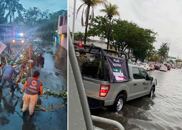 Lluvias intensas causan estragos en México