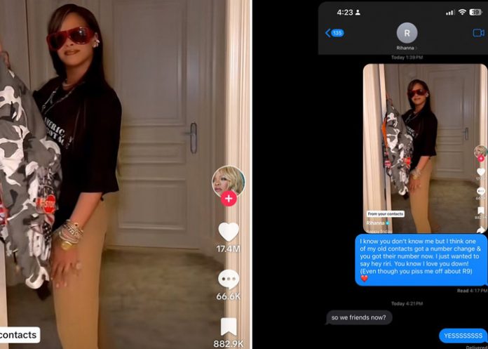 Foto: Encuentran el número de teléfono de Rihanna en un celular/ Cortesía