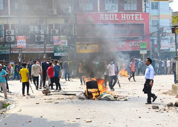 Foto: Protestas en Bangladés /cortesía