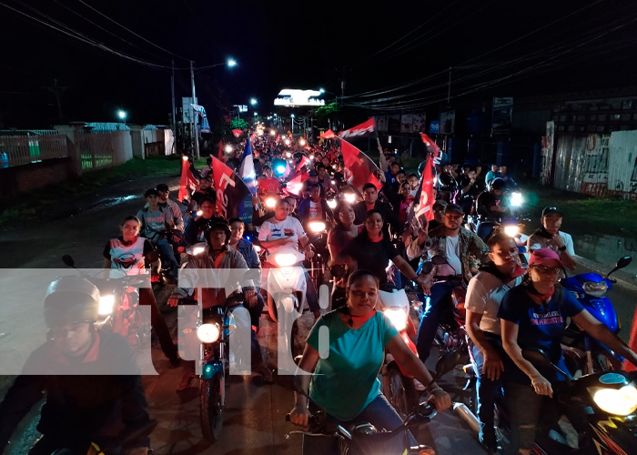 Foto: Militantes de Ciudad Sandino celebran con alegría el 45/19 /TN8