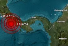 Temblor de magnitud 5,7 estremeció la frontera entre Panamá y Costa Rica