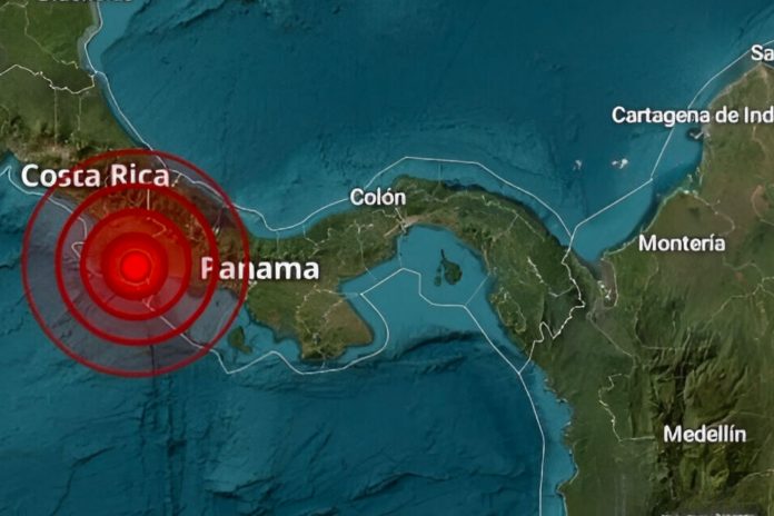 Temblor de magnitud 5,7 estremeció la frontera entre Panamá y Costa Rica